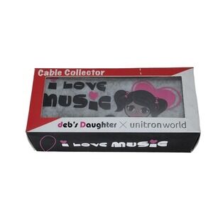 New Debs Daughter I Love Music Travel Cord Storage Holder Cord Storage Organizer